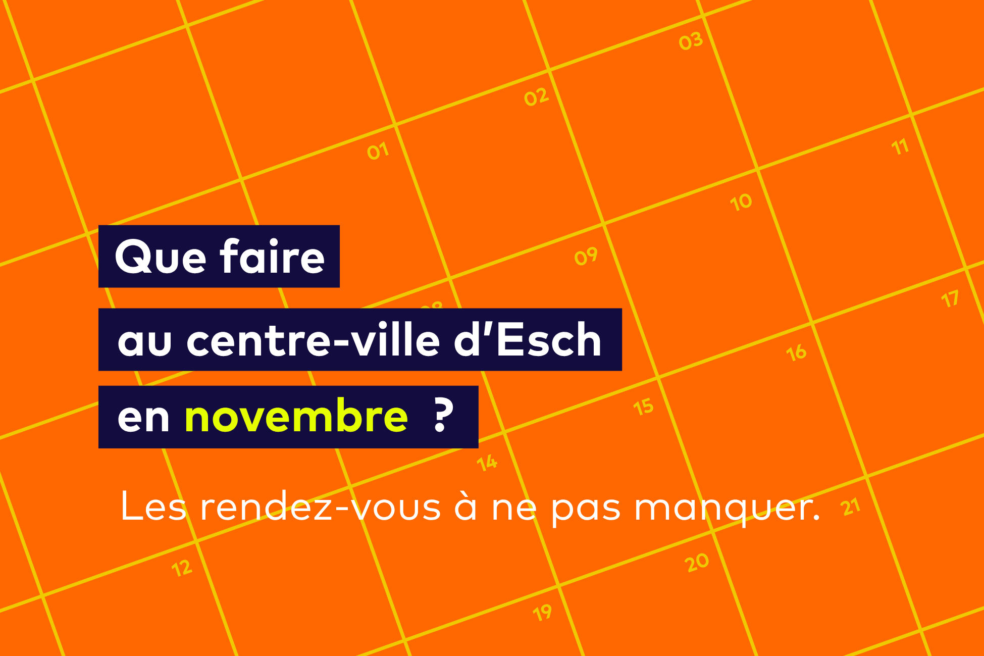 Que faire au centre-ville d’Esch en novembre ?